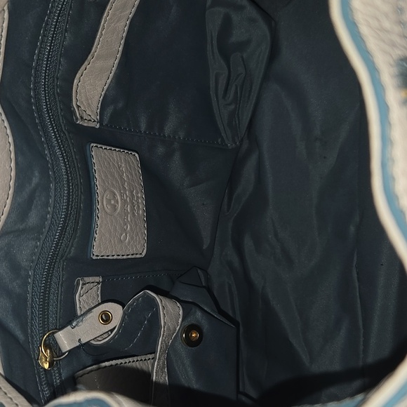 Cole Haan Kayla White Embellished Leather Satchel Shoulder Bag Tote Satchel - Picture 12 of 13